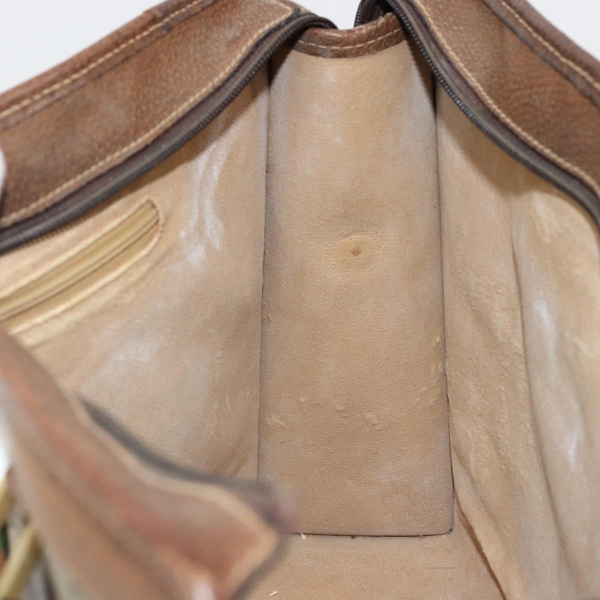 Gucci GUCCI GG Supreme Web Sherry Line Hand Bag PVC Beige Gold 002 4083 39 Authentic ka4103