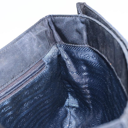 Prada PRADA Shoulder Bag Nylon Navy Silver Authentic 162420