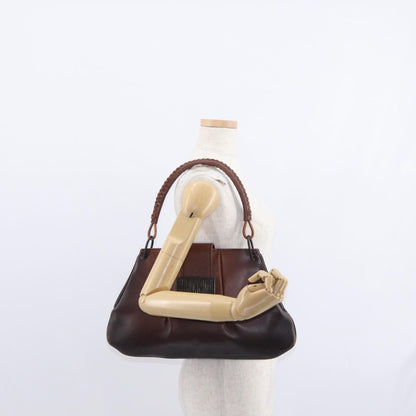Gucci GUCCI Shoulder Bag Leather Brown 105374 Authentic 156795