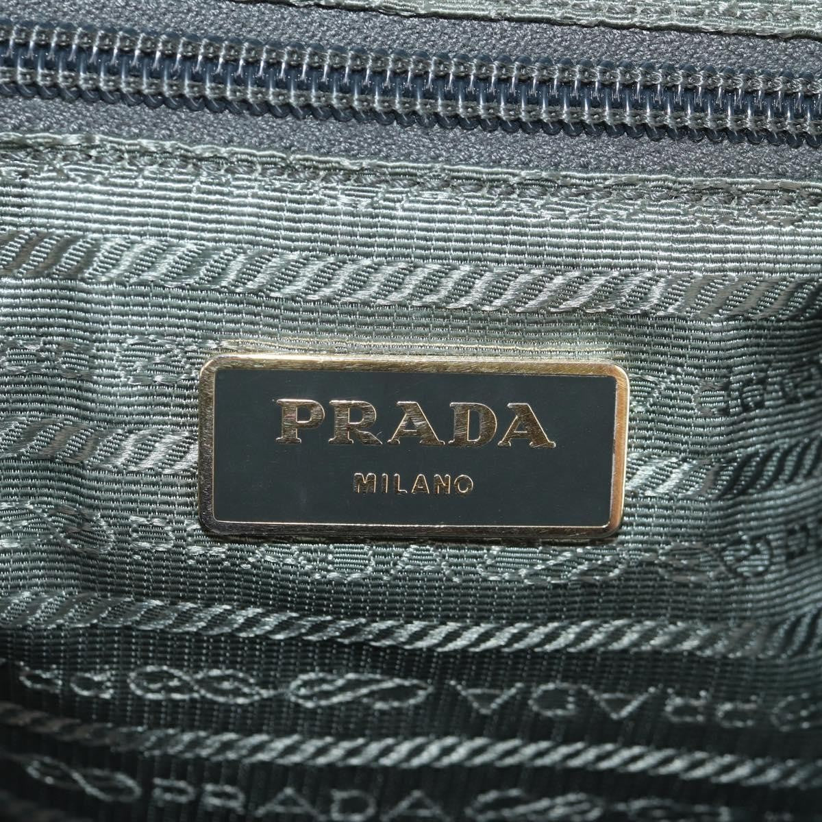 Prada PRADA Hand Bag Nylon 2way Green Gold Authentic 157145