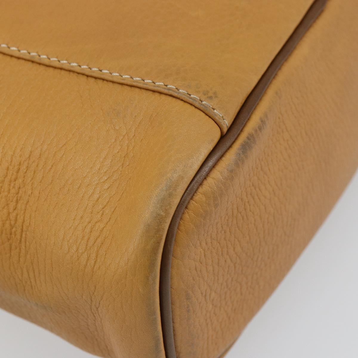 Loewe LOEWE Hand Bag Leather Beige Gold Authentic 165106