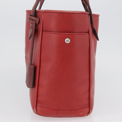 Loewe LOEWE Heritage Tote Bag Leather Red Silver Authentic BSZ189