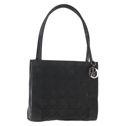 Dior Christian Dior Canage Shoulder Bag Nylon Black Silver Authentic 144646