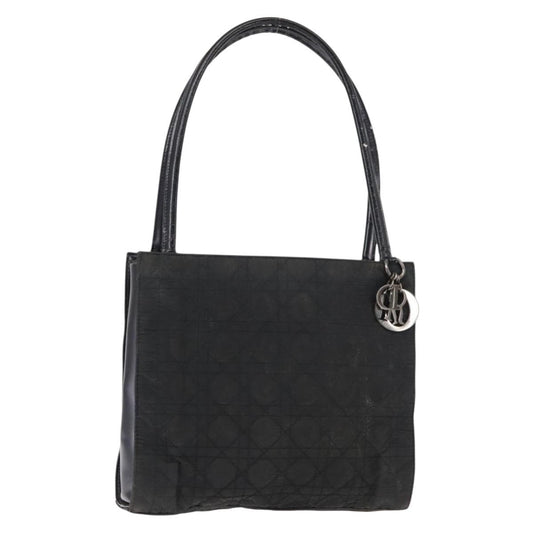 Dior Christian Dior Canage Shoulder Bag Nylon Black Silver Authentic 144646