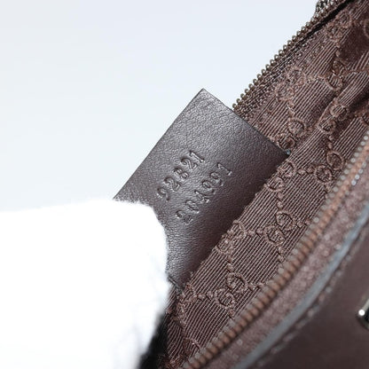 Gucci GUCCI Hand Pouch Bag Canvas Leather Brown White 92821 Authentic 177484A