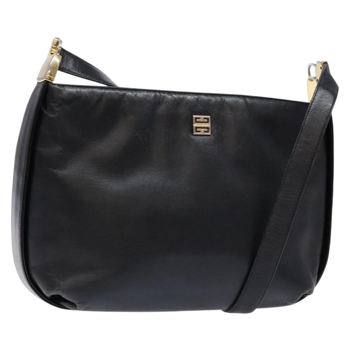 Givenchy GIVENCHY Shoulder Bag Leather Black Gold Authentic bs28533