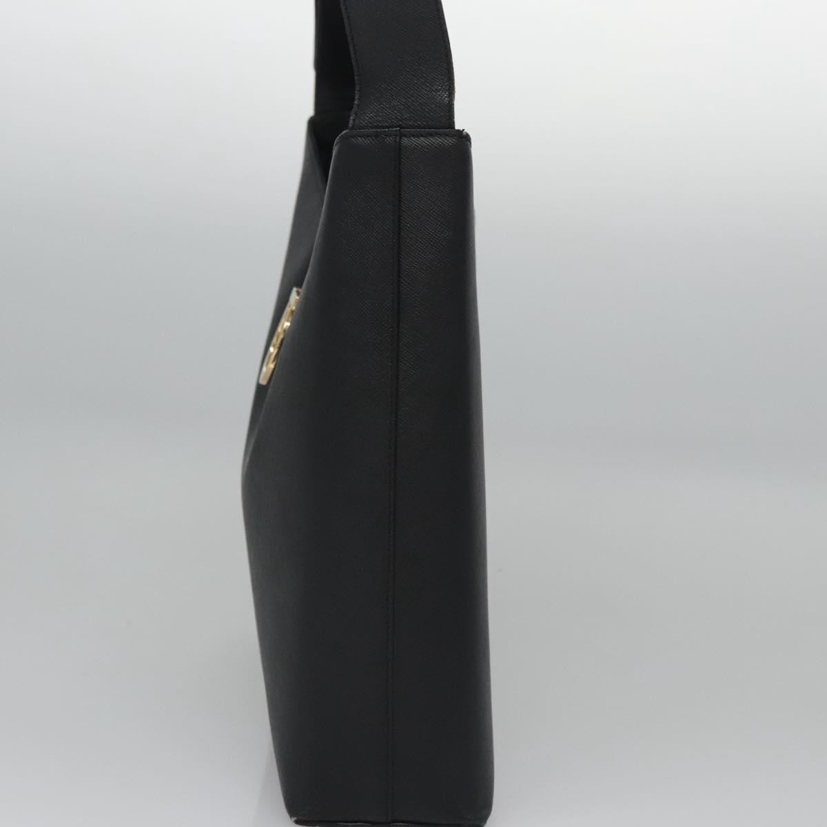 Salvatore Ferragamo Salvatore Ferragamo Gancini Shoulder Bag Leather Black Authentic BD371