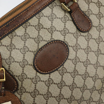 Gucci GUCCI GG Supreme Boston Bag PVC Old Gucci Beige Gold Authentic 158499