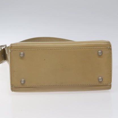 Saint Laurent SAINT LAURENT Shoulder Bag Leather Beige Silver Authentic bs23487