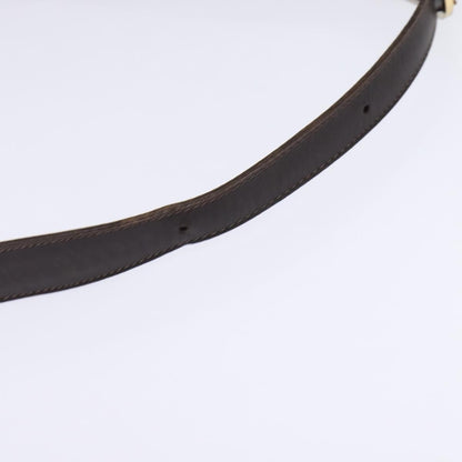 Gucci GUCCI Web Sherry Line Shoulder Bag Leather Dark Brown Gold Red Authentic ep11429
