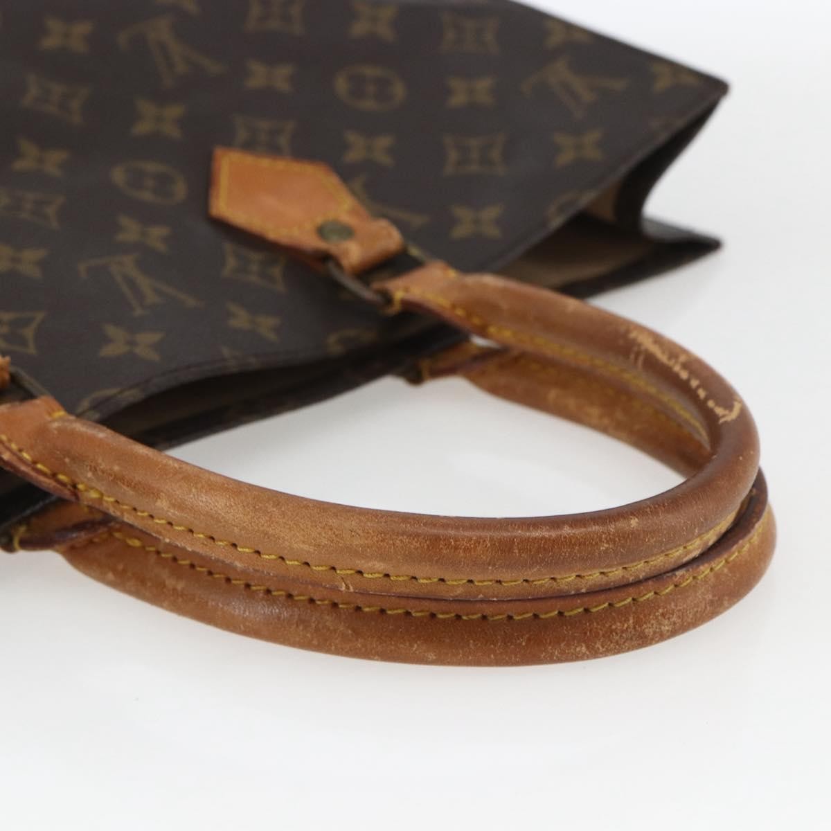Louis Vuitton LOUIS VUITTON Monogram Sac Plat Hand Bag M51140 LV Authentic 162736