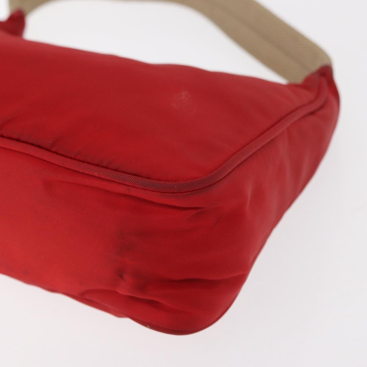 Prada PRADA Hand Bag Nylon Red Authentic 153880