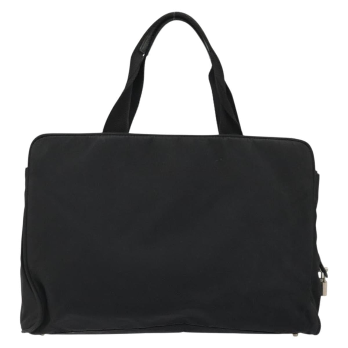 Prada PRADA Hand Bag Nylon Black Silver Authentic 175692