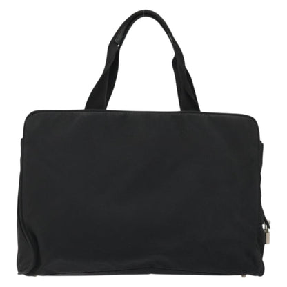 Prada PRADA Hand Bag Nylon Black Silver Authentic 175692