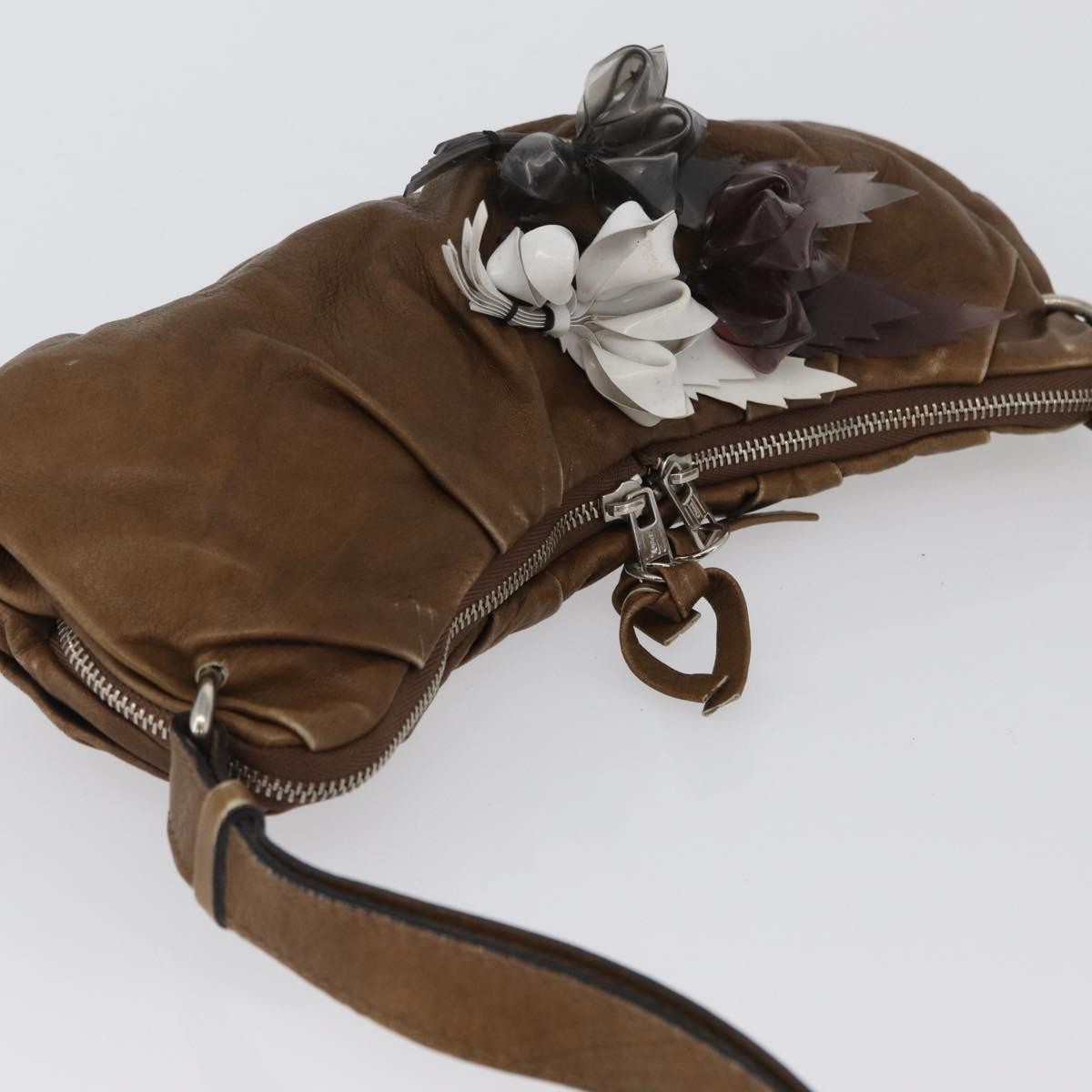 Chloé Chloé Chloe Shoulder Bag Leather Brown Silver Authentic 172747