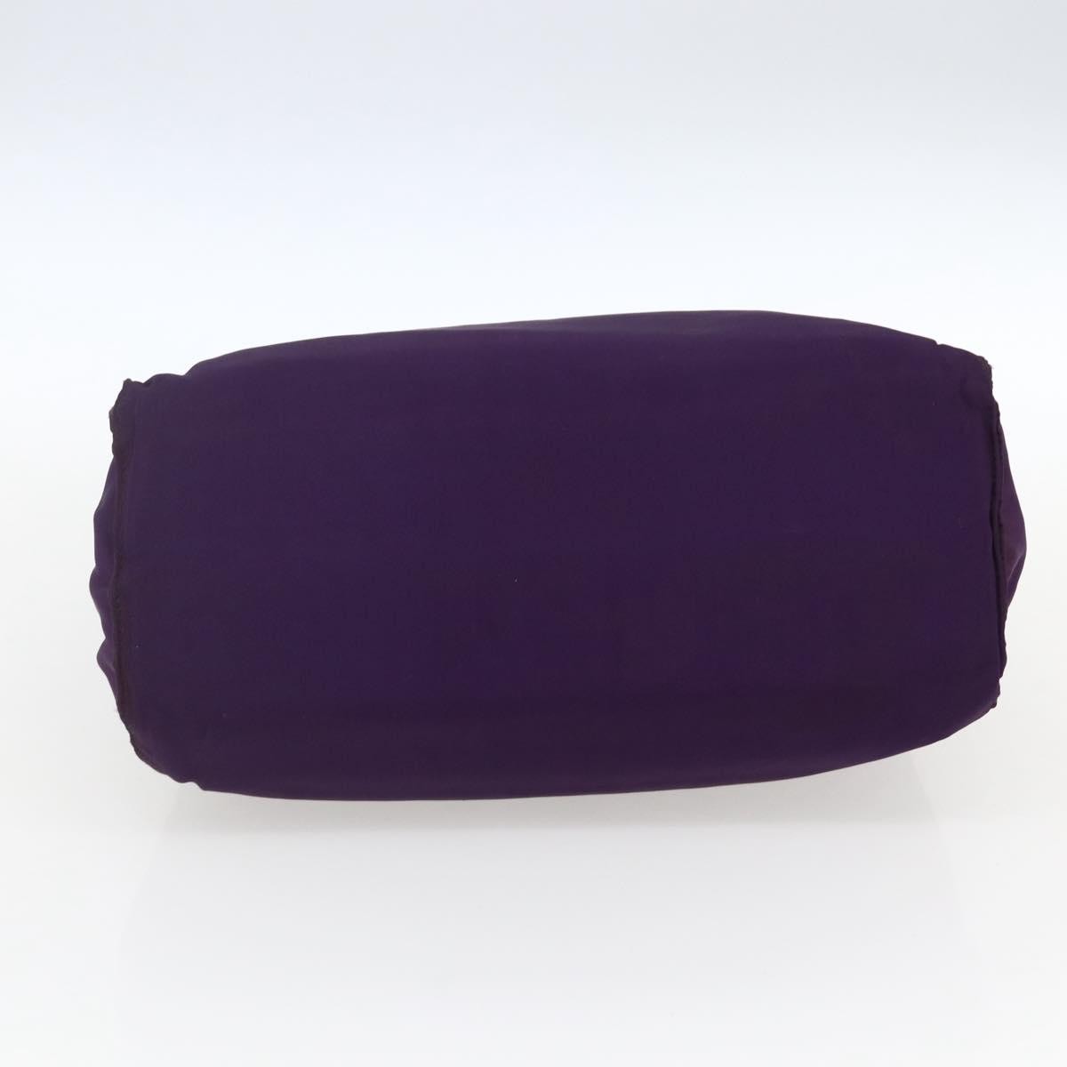 Prada PRADA Hand Bag Nylon Purple Gold Authentic ti3637