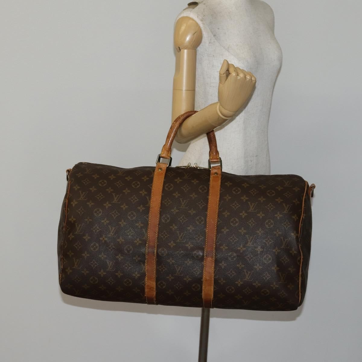 Louis Vuitton LOUIS VUITTON Monogram Keepall Bandouliere 55 Boston Bag M41414 LV Authentic bs29746