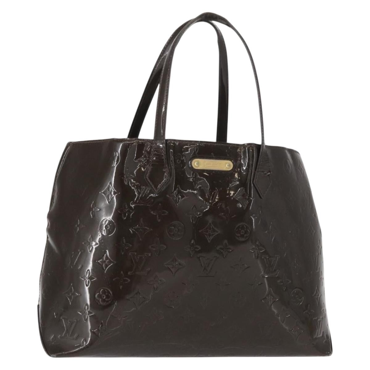 Louis Vuitton LOUIS VUITTON Monogram Vernis Wilshire MM Bag Terre Domble M91440 LV Authentic 150262