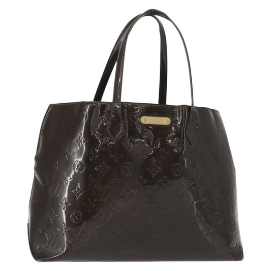 Louis Vuitton LOUIS VUITTON Monogram Vernis Wilshire MM Bag Terre Domble M91440 LV Authentic 150262