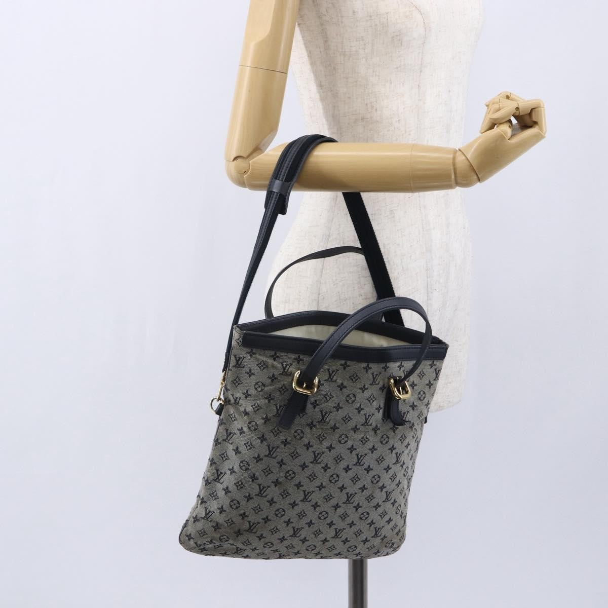 Louis Vuitton LOUIS VUITTON Monogram Mini Fran?oise Tote Bag 2way Blue M92208 LV Authentic 151081
