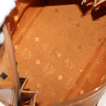 MCM MCM Logogram Vicetos Hand Bag PVC Leather 2way Brown Gold Authentic 158823
