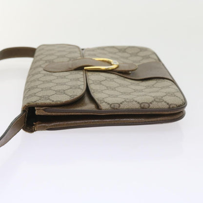 Gucci GUCCI GG Supreme Shoulder Bag PVC Leather Beige Authentic th4221