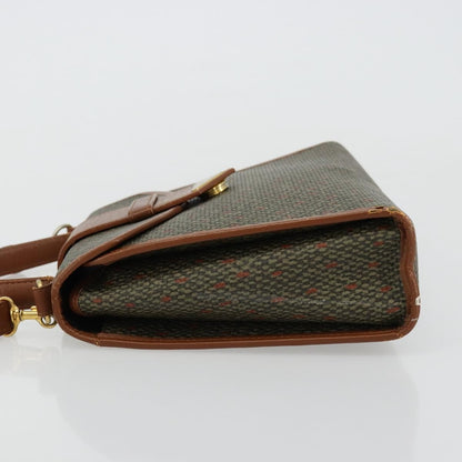 Saint Laurent SAINT LAURENT Hand Bag Coated Canvas 2way Khaki Gold Authentic bs34511