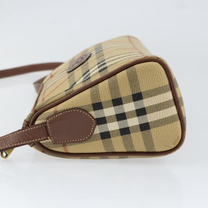 Burberrys Burberrys Nova Check Shoulder Bag PVC Beige Gold Authentic ka004