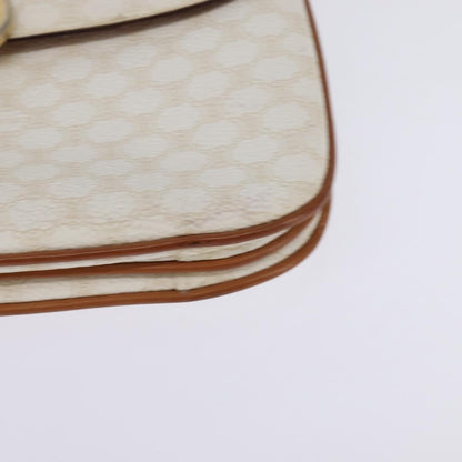 Celine CELINE Macadam Canvas Shoulder Bag PVC Leather White Gold Authentic 146823
