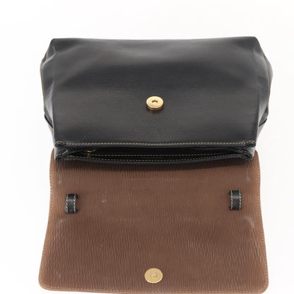 Loewe LOEWE Velazquez Hand Bag Leather Suede Brown Black gold Authentic 149533