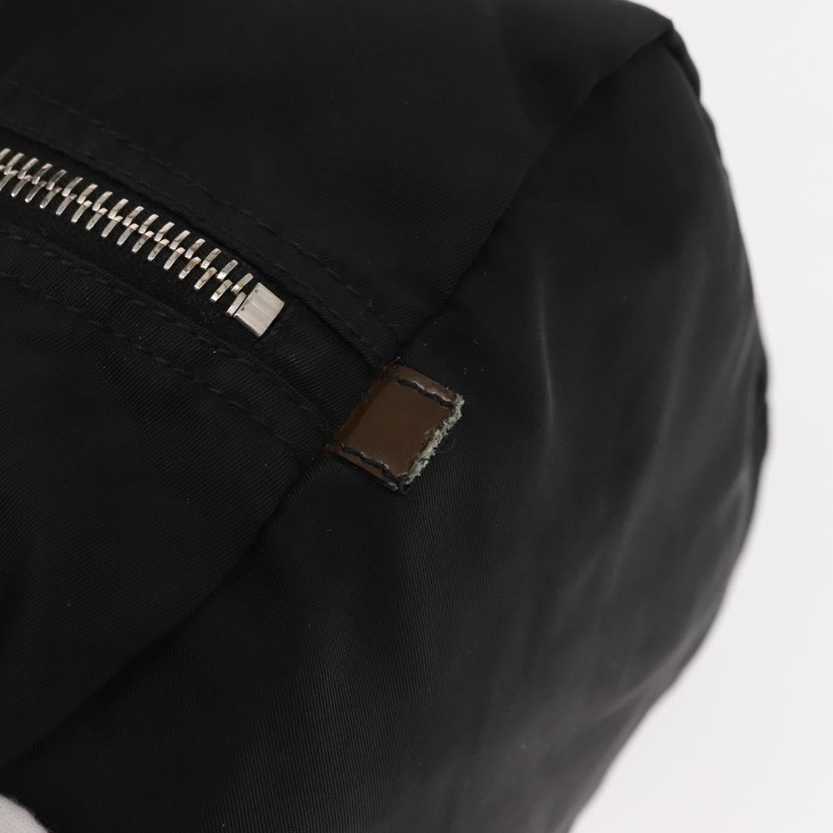 Prada PRADA Hand Bag Nylon Black Silver Authentic 153944
