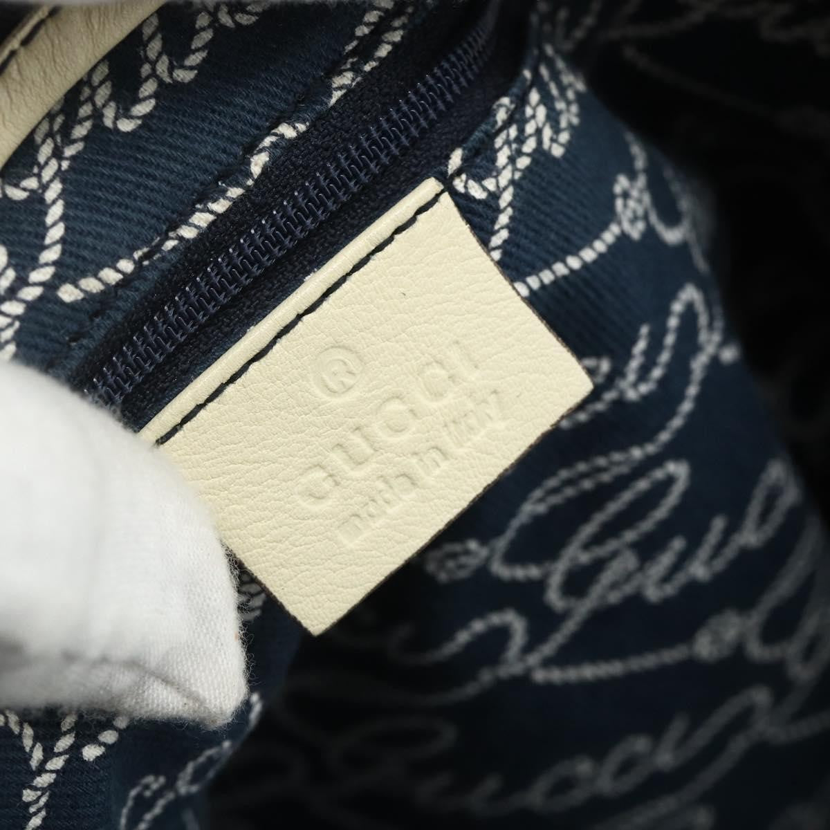 Gucci GUCCI Tote Bag Canvas Gold Navy 169949 Authentic bs34912