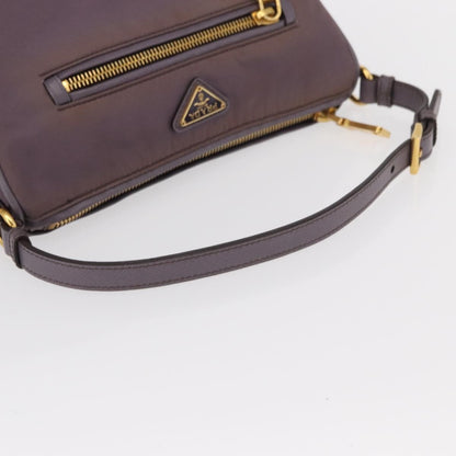 Prada PRADA Shoulder Bag Nylon Gold Purple Authentic 156015