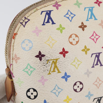 Louis Vuitton LOUIS VUITTON Multicolor Pochette Cosmetic PM Pouch White M47354 LV Authentic LNZ961 Bag
