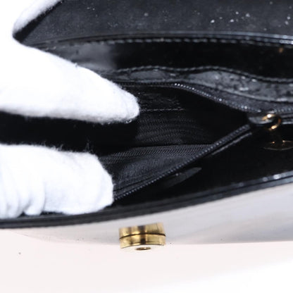 Gucci GUCCI Shoulder Bag Patent leather Black Gold 007 3444 0282 Authentic ti3515