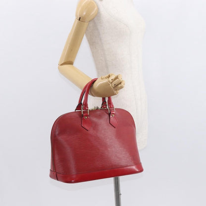 Louis Vuitton LOUIS VUITTON Epi Alma Hand Bag Castilian Red M52147 LV Authentic 158108