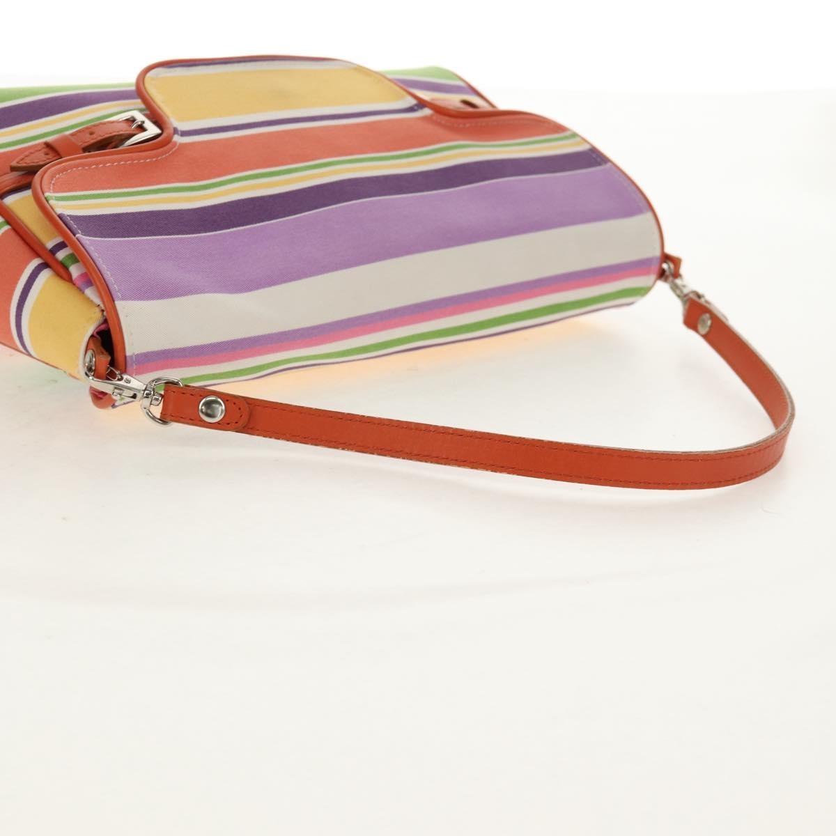 Burberry BURBERRY Shoulder Bag Canvas Multicolor Silver Authentic 160873V