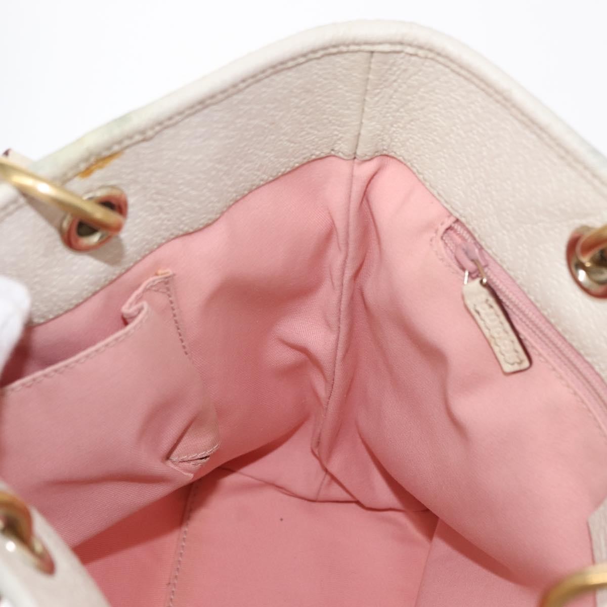 Gucci GUCCI GG Canvas Tote Bag Pink Gold 120840 Authentic 159575