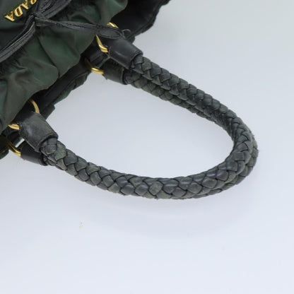 Prada PRADA Hand Bag Nylon 2way Khaki Authentic 77763