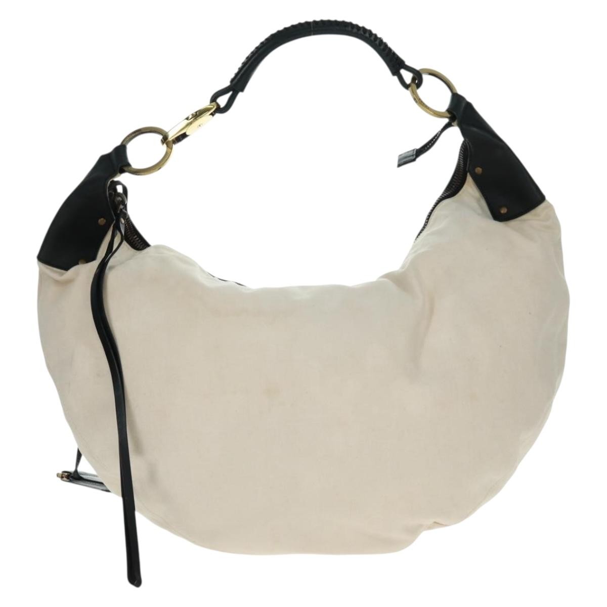 Gucci GUCCI Shoulder Bag Canvas Ivory Gold 95332 Authentic 161228