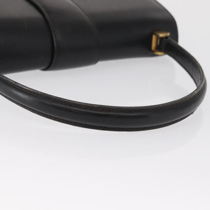 Gucci GUCCI Hand Bag Leather Gold Black Authentic 162764