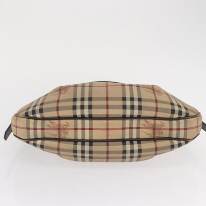 Burberry BURBERRY Nova Check Shoulder Bag PVC Beige Gold Authentic 165209