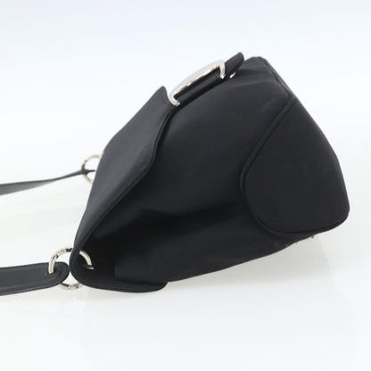 Salvatore Ferragamo Salvatore Ferragamo Vala Shoulder Bag Nylon Black Silver Authentic 162155