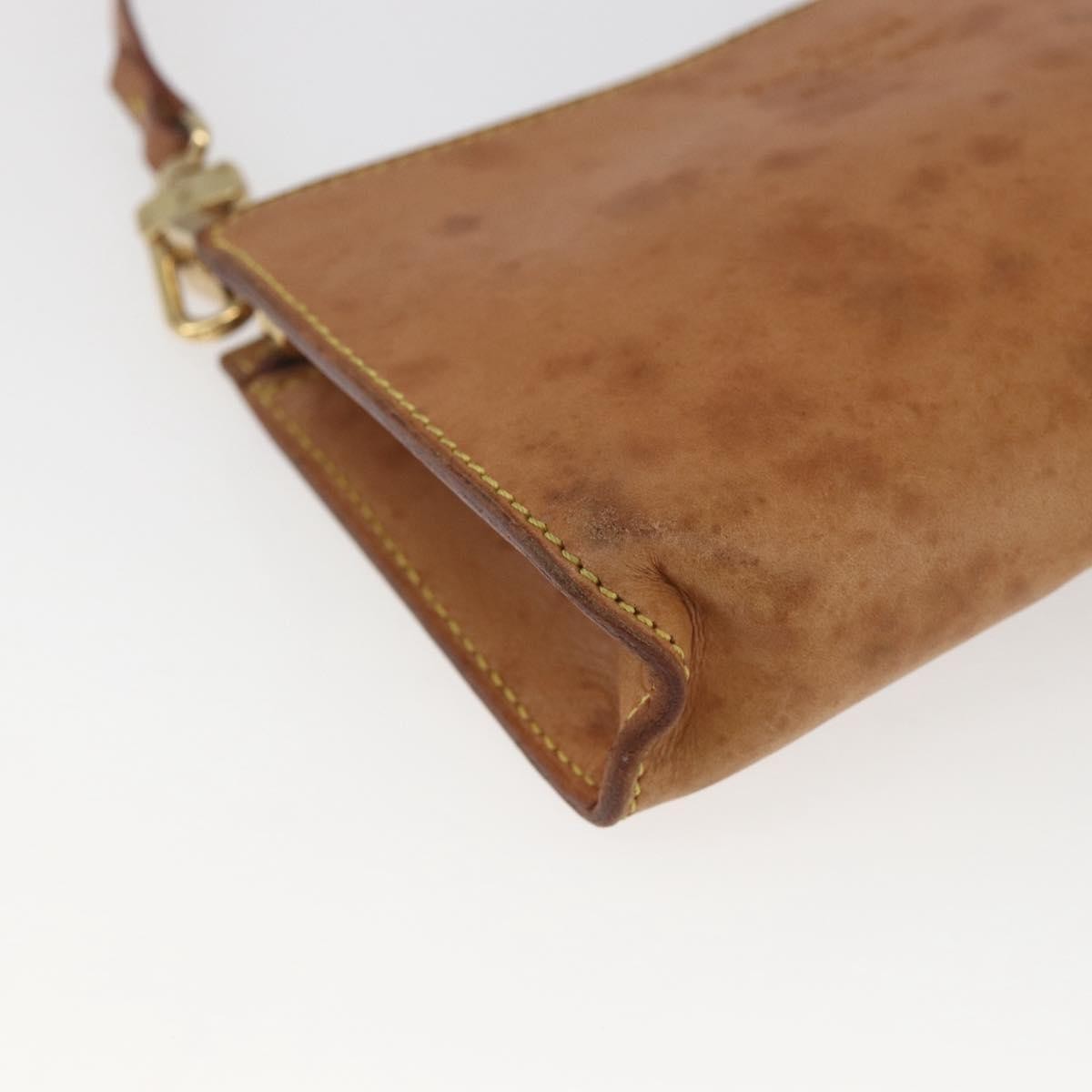 Louis Vuitton LOUIS VUITTON Nomad Cabas Amble PM Pouch Leather Beige M92502 LV Authentic 168227 Bag