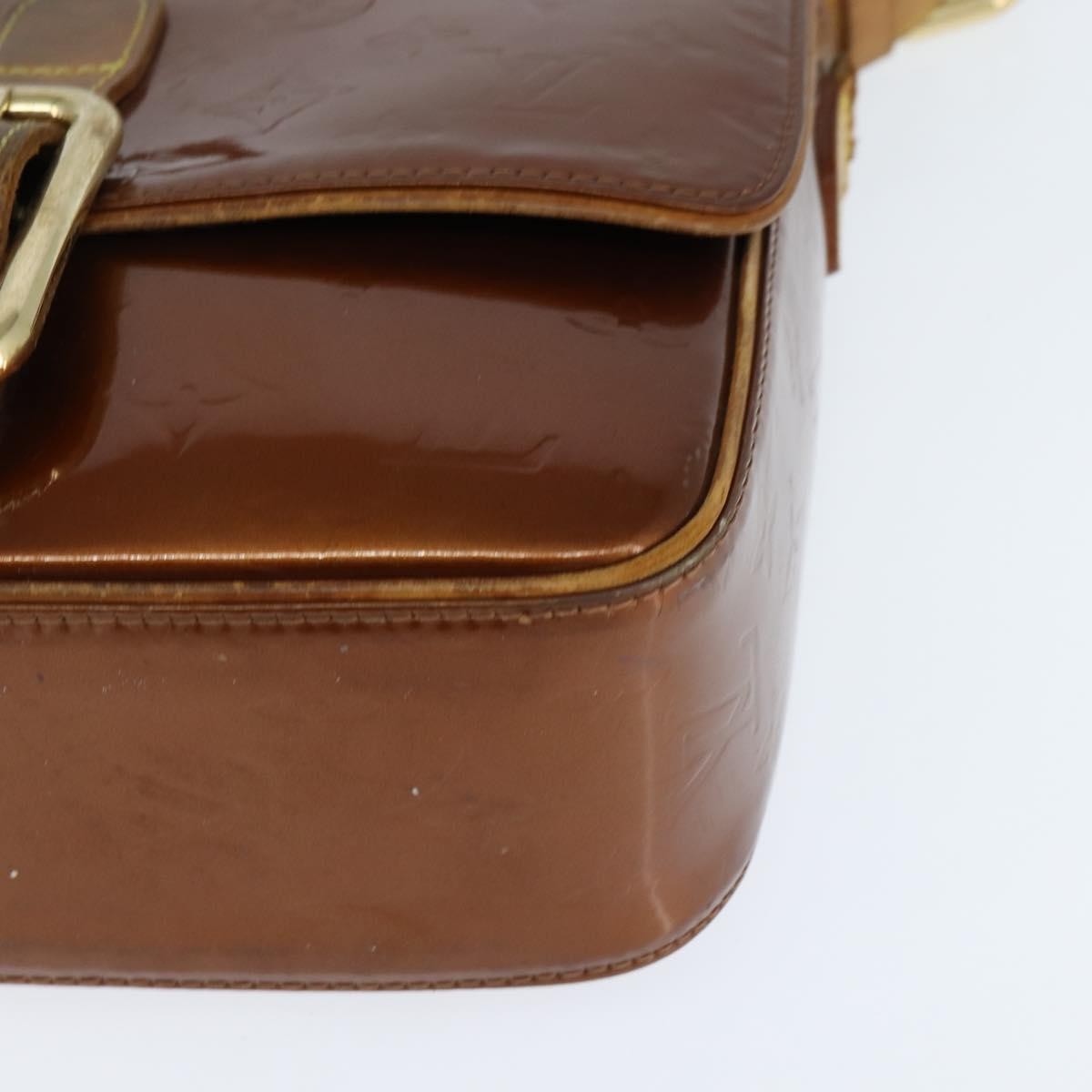 Louis Vuitton LOUIS VUITTON Monogram Vernis Christie GM Bag Bronze M91107 LV Authentic 147762