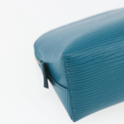 Louis Vuitton LOUIS VUITTON Epi Pochette Cosmetic Cosmetic Pouch Cyan LV Authentic 158918V Bag