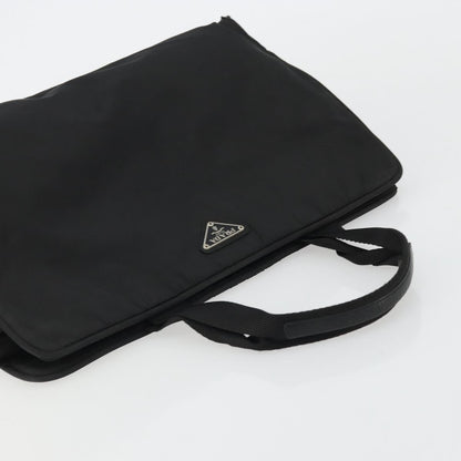 Prada PRADA Hand Bag Nylon Black Silver Authentic 175692