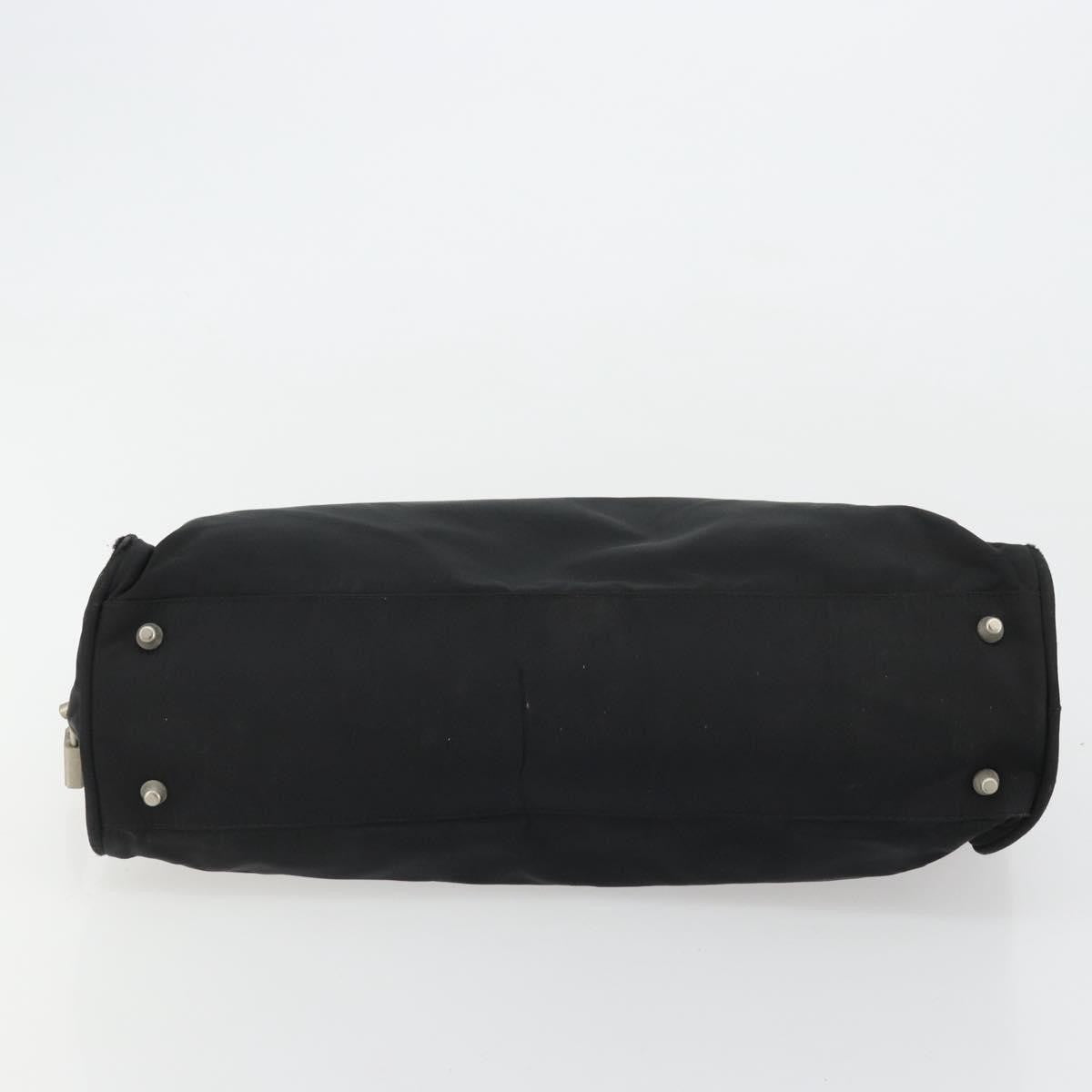 Prada PRADA Hand Bag Nylon Black Silver Authentic 175692