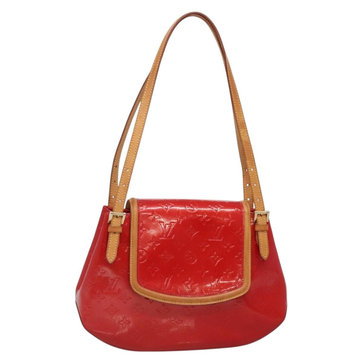 Louis Vuitton LOUIS VUITTON Monogram Vernis Biscayne Bay GM Bag Rouge M91287 LV Authentic 139917
