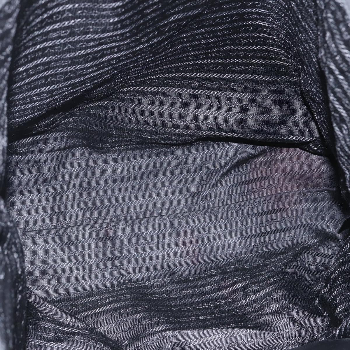 Prada PRADA Tote Bag Nylon Black Silver Authentic 160717